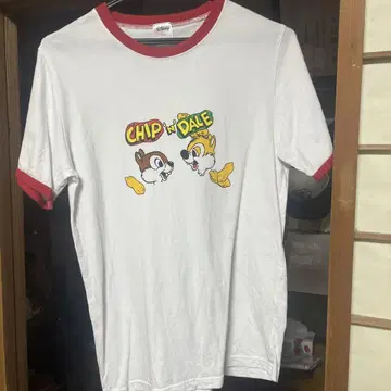 디즈니 칩과 데일 티셔츠 M 아메카지 티 링거 티셔츠