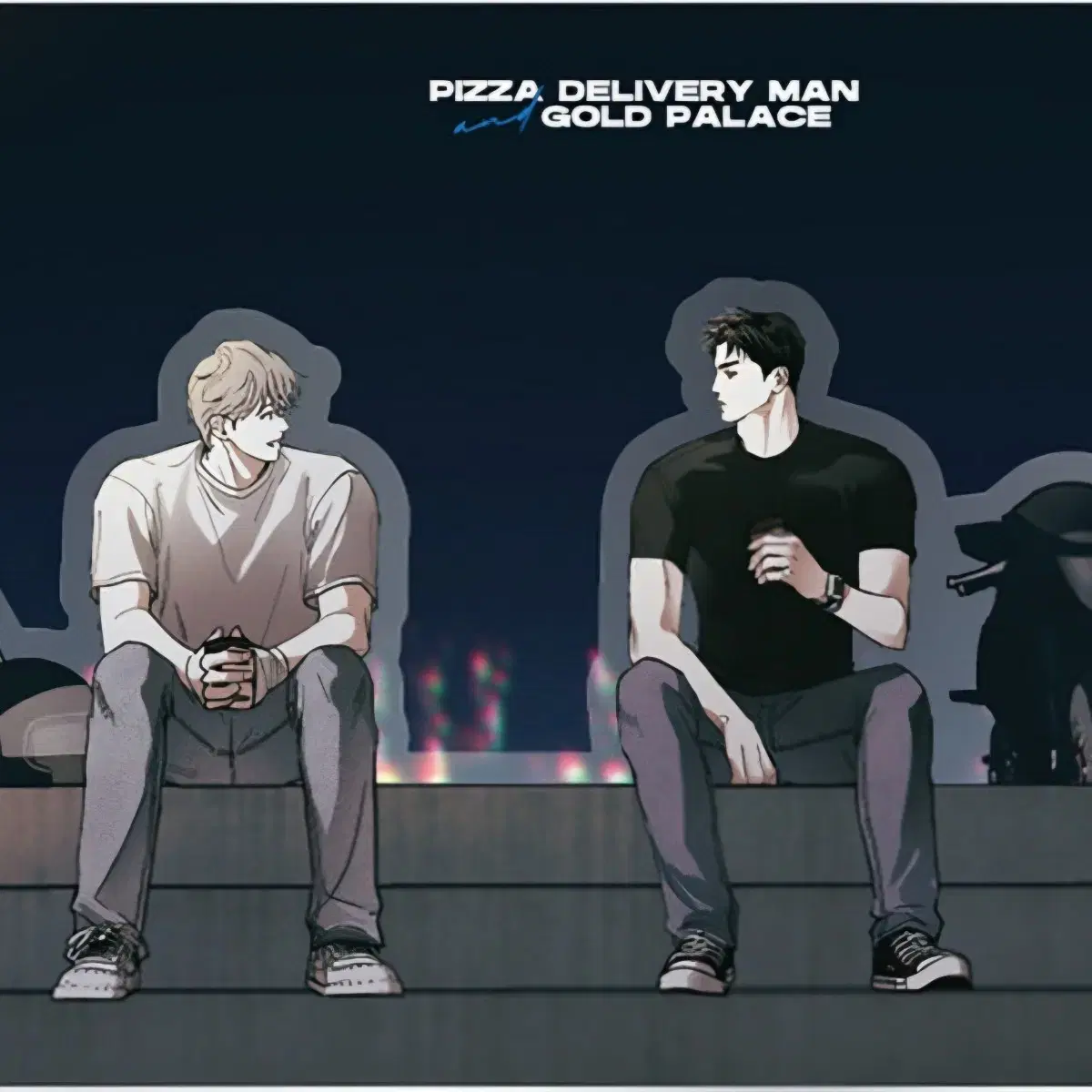 Uhffy Pidabu Acrylic Stand Pizza Box Set, Pizza Delivery Man and Gold Palace