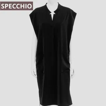 SPECCHIO 스페치오 스탠드 스키퍼 칼라 롱 원피스 40