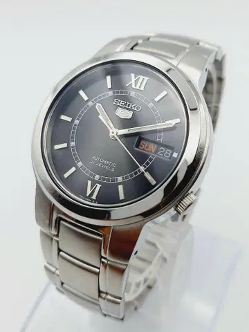 [정비 완료] 세이코 5 빈티지 Seiko5 오토매틱 손목시계 블랙