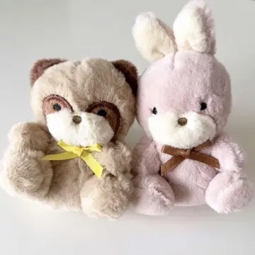 블루블루 그 시절의 친구 봉제 인형 토끼 너구리 가챠가챠
