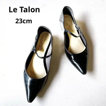 르 탈론 Le Talon 포인트드 원 스트랩 플랫 펌프스 23cm