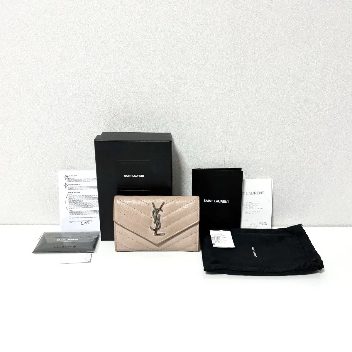 생로랑 YSL 모노그램 카드지갑