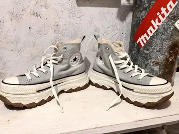컨버스 24.5cm ALL STAR 통굽 하이컷 스니커즈 그레이