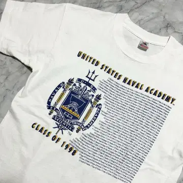 90s USA제 미군 US 밀리터리 NAVY USNA 티셔츠 L