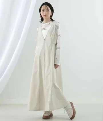 Ray BEAMS 스티치 지퍼 원피스
