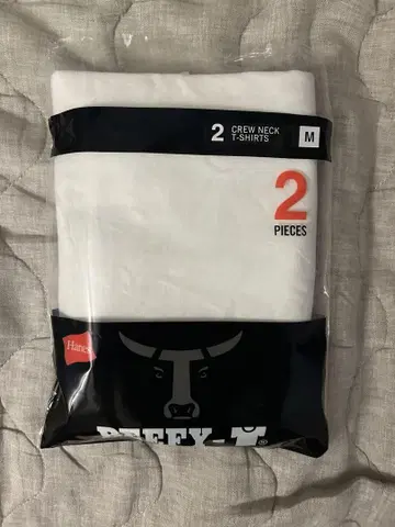 Hanes BEEFY-T 화이트 티셔츠 2장 세트
