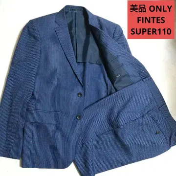 새상품급 ONLY 온리 SUPER110 스트라이프 백 오픈 수트 고급
