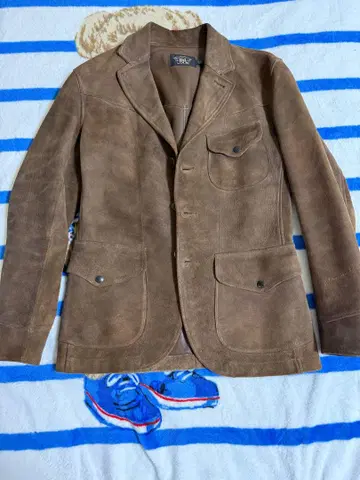 RRL 브라운 스웨이드 커버올