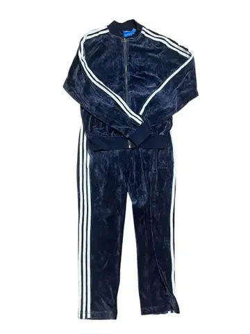 ADIDAS 벨로아 셋업 네이비
