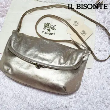 IL BISONTE 일비종떼 가마구치 숄더백 골드 레어