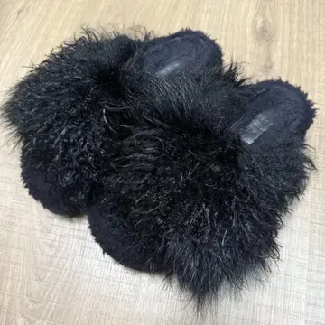 Sacai 사카이 22AW 퍼 샌들 블랙 검정