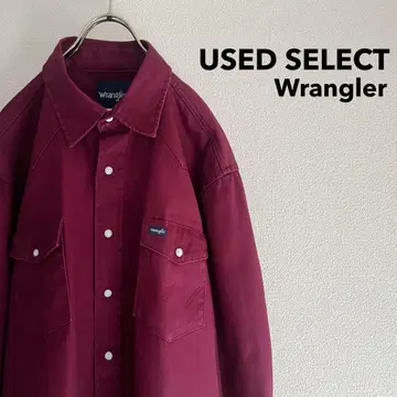 구제 의류 "Wrangler" 웨스턴 셔츠 (버건디)