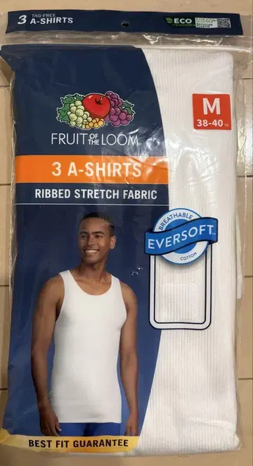 "FRUIT OF THE LOOM" A-SHIRTS (3pc) US 기획