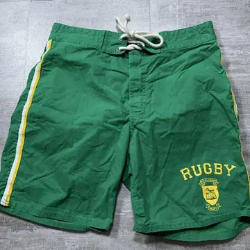 랄프 로렌 럭비 RUGBY 하프 팬츠 그린 30 RRL 코튼