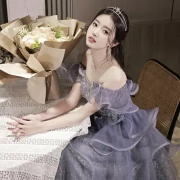 컬러 드레스 이브닝 드레스 연주회 코스프레