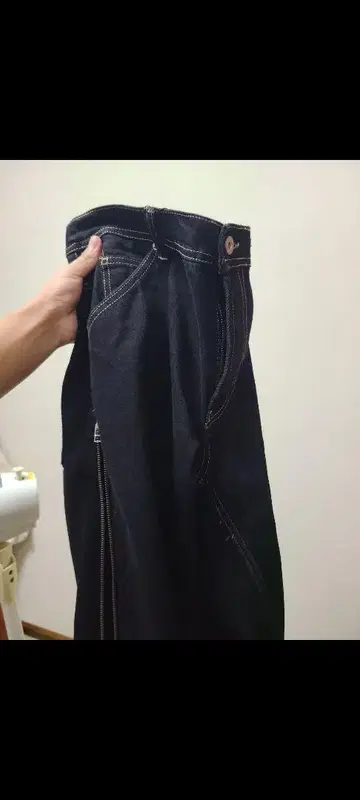 지퍼 플레어 슬리브 핏 청바지 자라