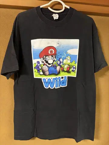 마리오 Wii T 셔츠 애니메이션 영화 캐릭터 00s 90s 구제 의류