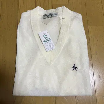 munsingwear 그랜드 슬램 화이트 V넥 스웨터 미사용품