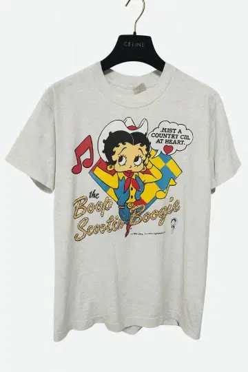 94년산 BETTY BOOP 양면 프린트 티셔츠 USA제 M 사이즈