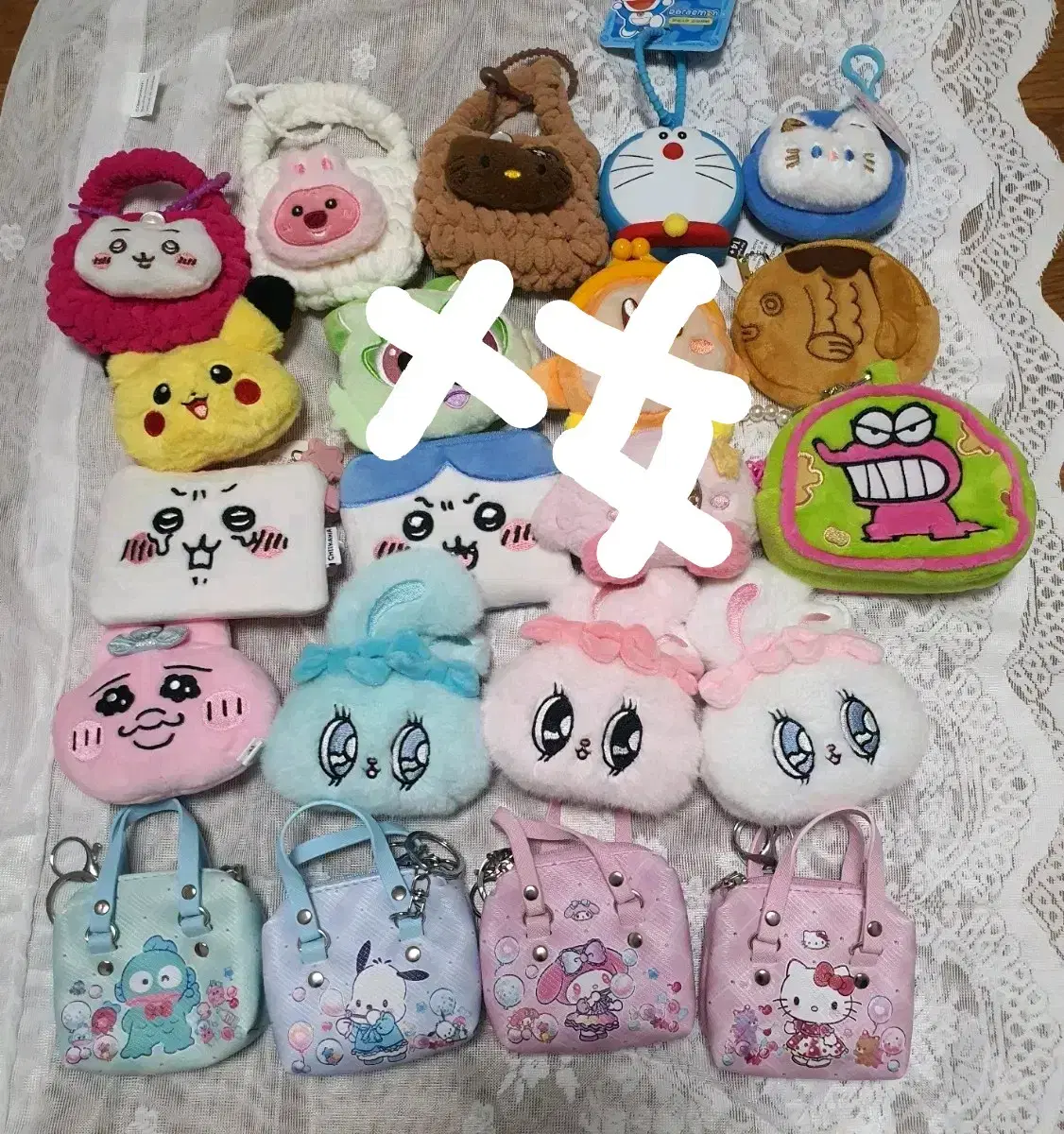 인형키링 파우치 동전지갑 포켓몬 짱구 도라에몽 하치와레 산리오 커비
