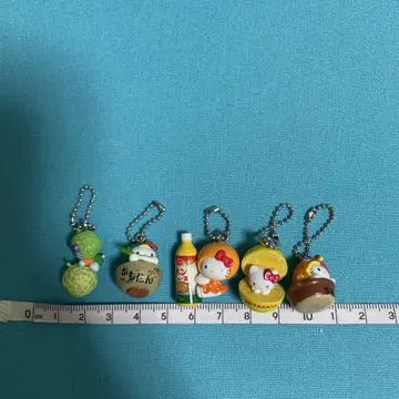 산리오 지역 특산품 헬로키티 키체인 5개 세트