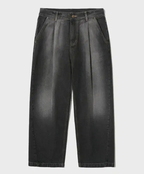 Jemut Vapor Wide Balloon Denim Pants Western Black 30