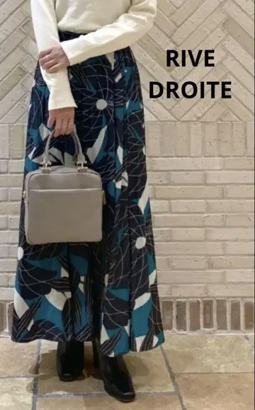 RIVE DROITE 리브 드로와 스칸디나비안 프린트 롱 스커트
