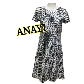 ANAYI 반팔 A 라인 원피스 구제 의류 사이즈 36