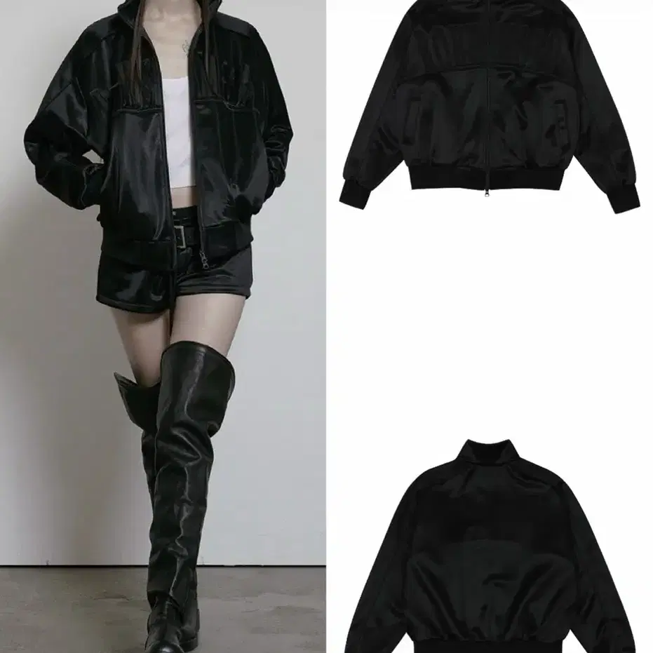 【BOHEMIAN SEOUL】BOHEMSEO GLOSSY JERSEY LOGO JACKET BOHEMIAN SEOUL】BOHEMSEO GLOSSY JERSEY LOGO JACKET ジャケット