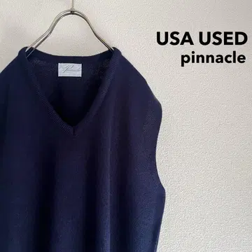 USA제 "pinnacle" 플레인 니트 조끼 (네이비)