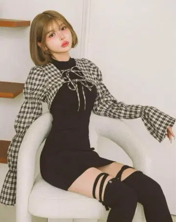 darich 셔링 볼레로 미니 원피스