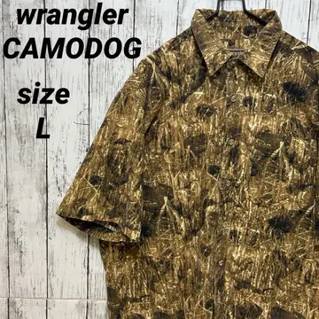 wrangler CAMODOG 랭글러 도크 카모 무늬 반팔 셔츠