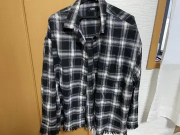 AZUL by MOUSSY 프린지 체크 셔츠 F 사이즈