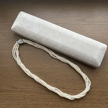 담수 진주 3연 목걸이