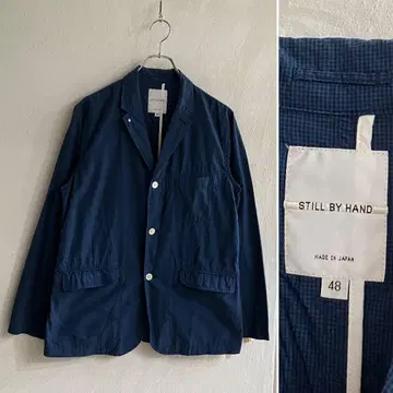 새상품급 still by hand 인디고 셔츠 자켓 48