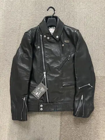 Lewis Leathers 블랙 가죽 자켓 38