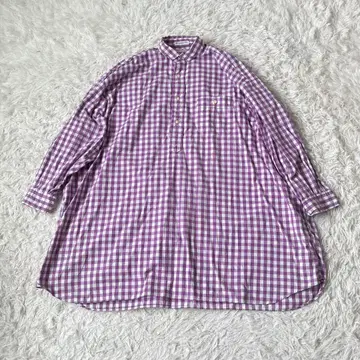 이리안 로브 인디비주얼라이즈드 셔츠 깅엄 체크 원피스 긴팔