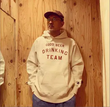 타코마후지 GOOD BEER DRINKING TEAM 후드티 그레이 M