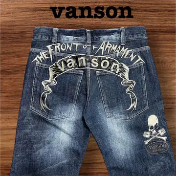 vanson 밴슨 데님 팬츠 스컬 자수 W30 오니히게