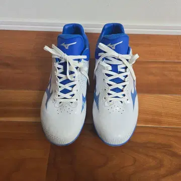 Mizuno 야구용 스파이크 슈즈 화이트/블루 24cm