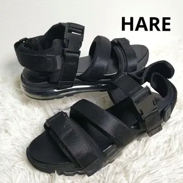 HARE 하레 벨트 샌들 스포츠 샌들 에어 밑창 L 27cm 블랙