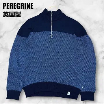 PEREGRINE 페레그린 영국제 메리노울 하프 지퍼 니트 L