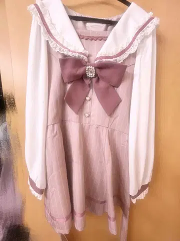 세일러 카라 셋업 핑크