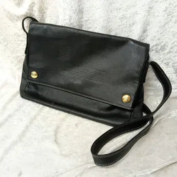 LANCEL 란셀 숄더백 가죽 빈티지 블랙