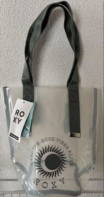 록시 반투명 비닐 토트백