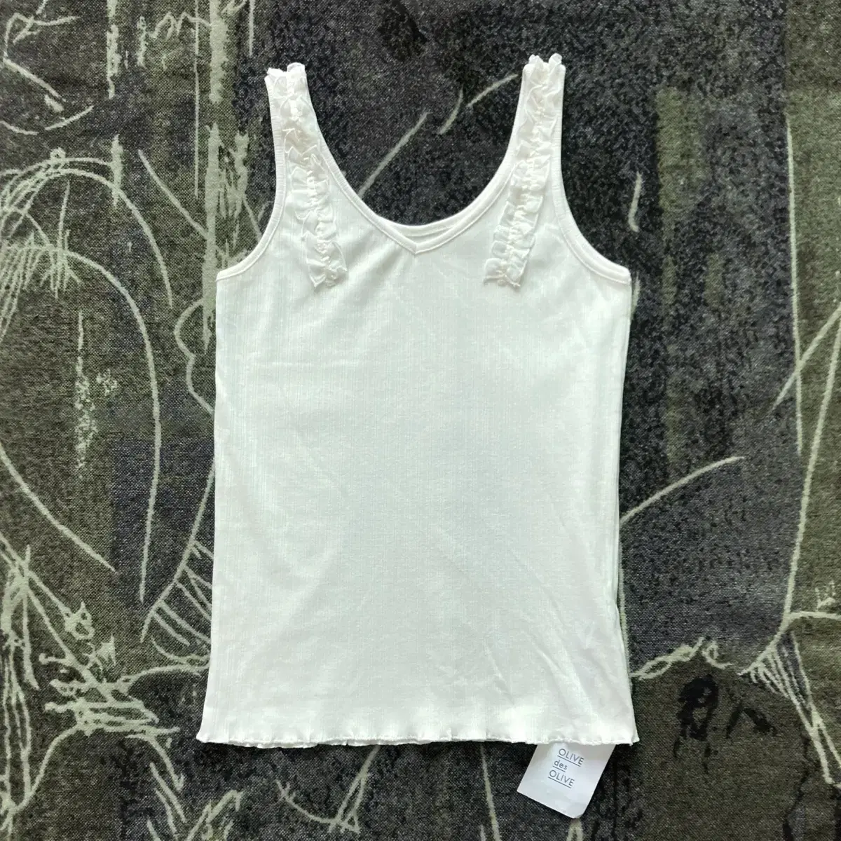 빈티지 frill sleeveless top
