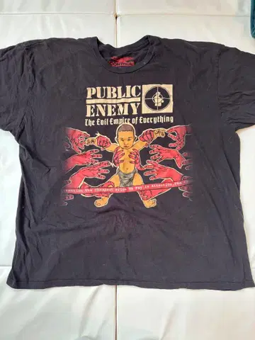 PUBLIC ENEMY CD 자켓 티셔츠 블랙