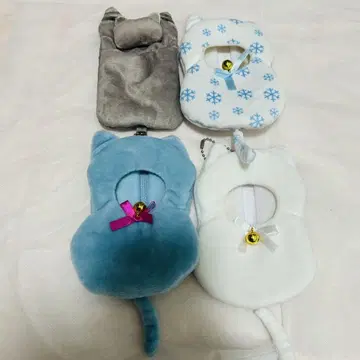 고양이의 잠자루 이불 가챠 4개 세트 블루 화이트 겨울 Ver.