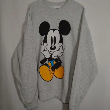 90s 파랑 빵 앉아 미키 디즈니 빈티지 xl 맨투맨